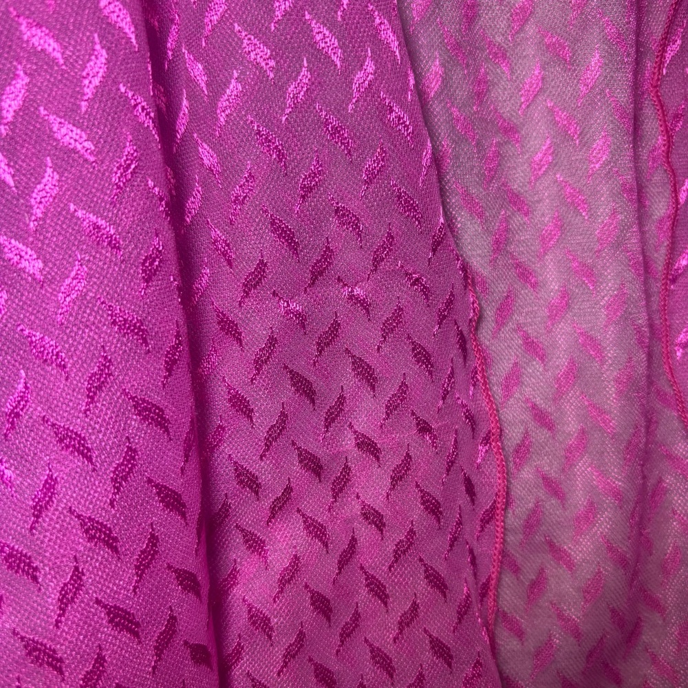 Sheer Open Front Kimono Cover Up Womens 20W Pink Career Event Beach Layering - Picture 9 of 9